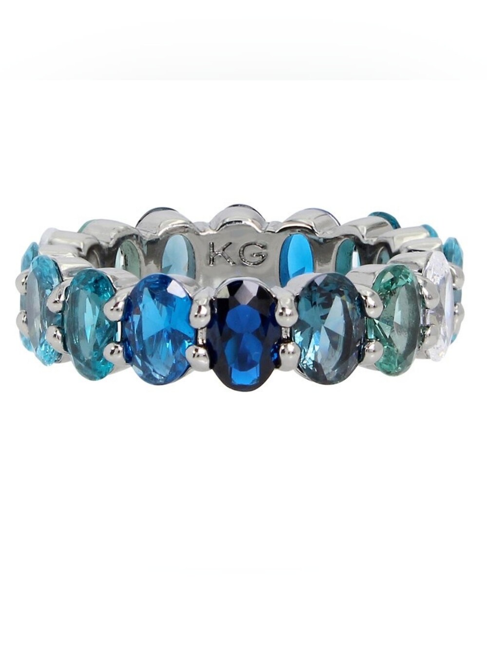 Kurt Geiger Oval Mix Stone Infinity Ring NWT In Box Size 8